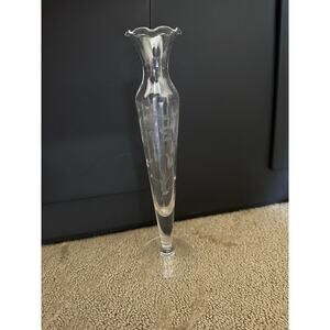 Princess‎ House handblown handcut glass Crystal Heritage Vase footed Vase etched